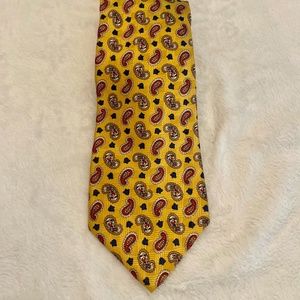 Land's End LONG 100% Silk Paisley tie